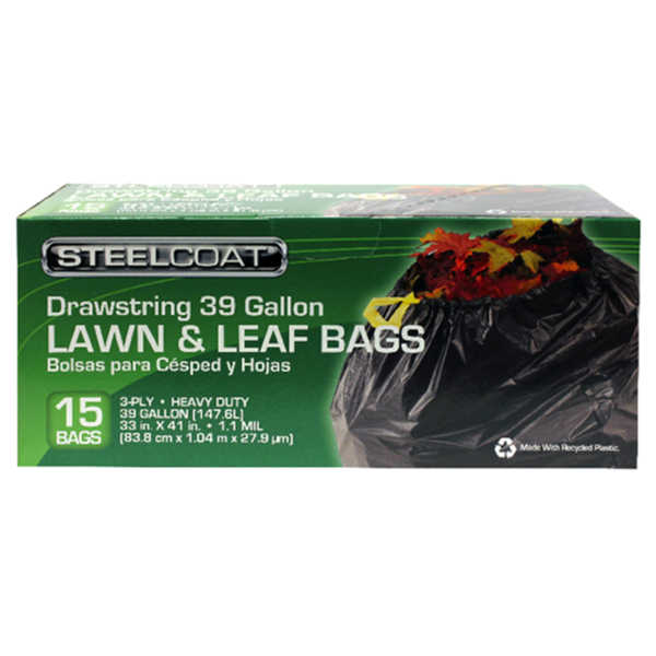 Lawn and leaf bags 39 gallon qty 15