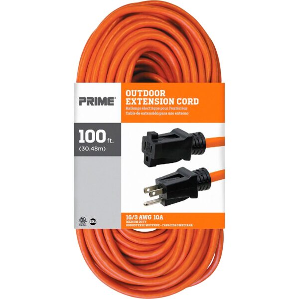 100' Outdoor Extension Cord 16/3 AWG