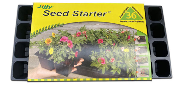 Jiffy Seed Starter Tray 36 Spots - Plastic inserts