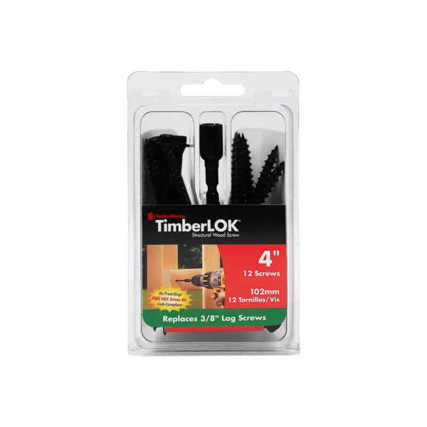 Timberlok Wood Screws, 4-In., 12-Pk.